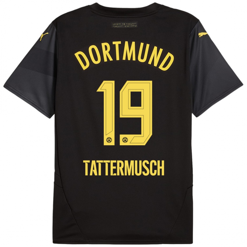 Hombre Camiseta Ted Tattermusch #19 Negro Amarillo 2ª Equipación 2024/25 La Camisa