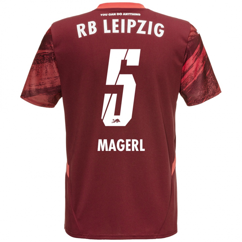 Hombre Camiseta Julia Magerl #5 Borgoña 2ª Equipación 2024/25 La Camisa