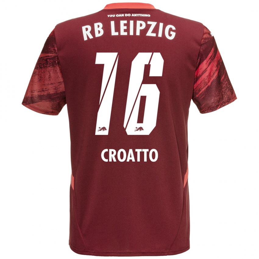 Hombre Camiseta Michela Croatto #16 Borgoña 2ª Equipación 2024/25 La Camisa