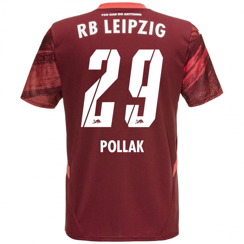 Hombre Camiseta Julia Pollak #29 Borgoña 2ª Equipación 2024/25 La Camisa