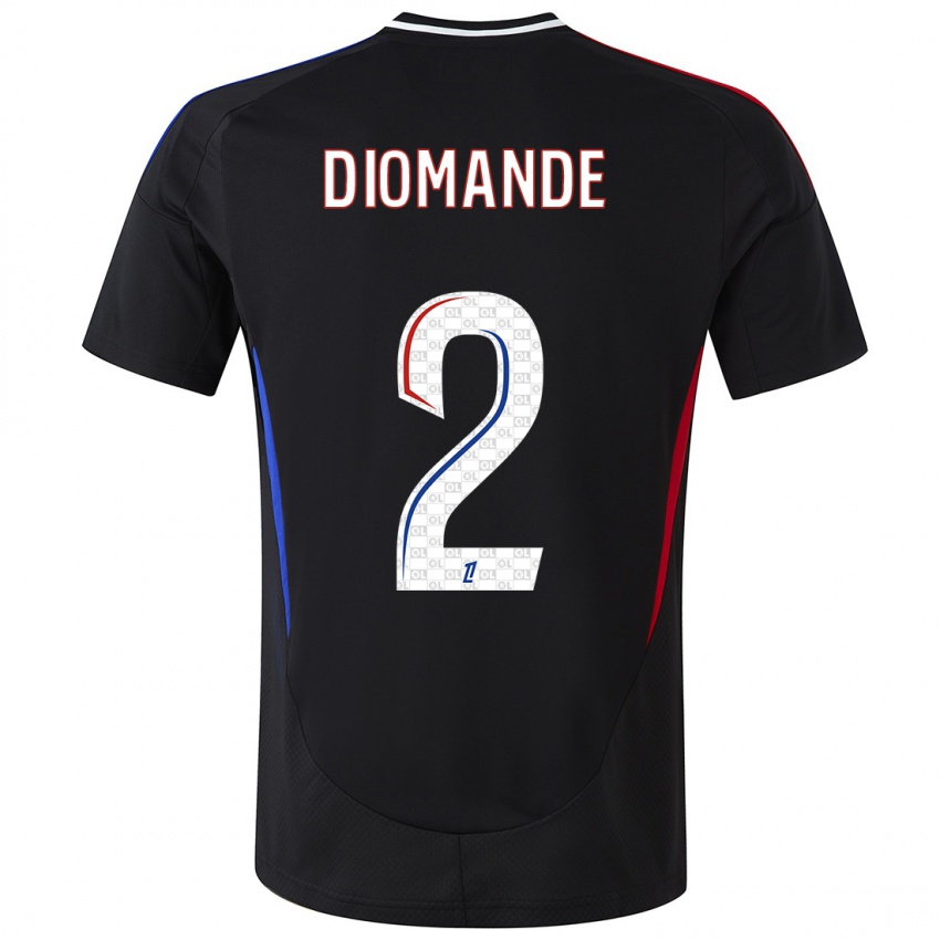 Hombre Camiseta Sinaly Diomande #2 Negro 2ª Equipación 2024/25 La Camisa