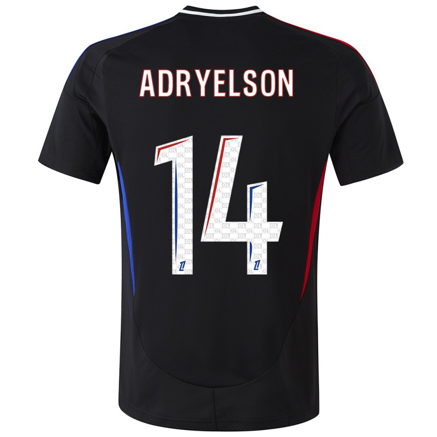 Hombre Camiseta Adryelson #14 Negro 2ª Equipación 2024/25 La Camisa