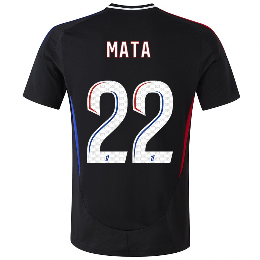 Hombre Camiseta Clinton Mata #22 Negro 2ª Equipación 2024/25 La Camisa