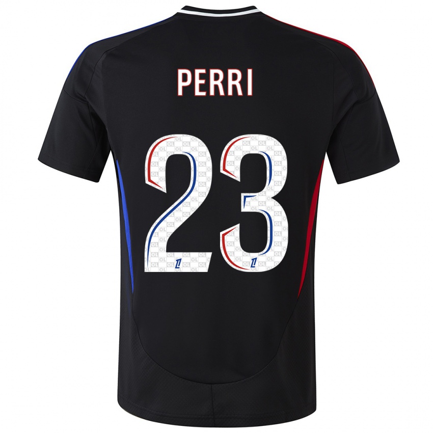 Hombre Camiseta Lucas Perri #23 Negro 2ª Equipación 2024/25 La Camisa