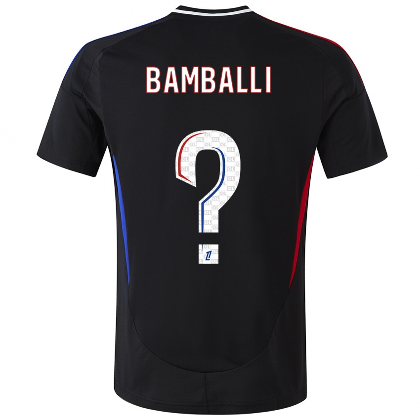 Hombre Camiseta Léo Bamballi #0 Negro 2ª Equipación 2024/25 La Camisa