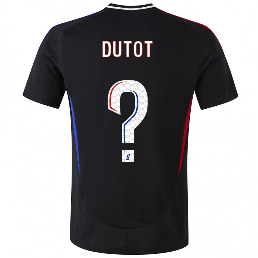 Hombre Camiseta Timothée Dutot #0 Negro 2ª Equipación 2024/25 La Camisa