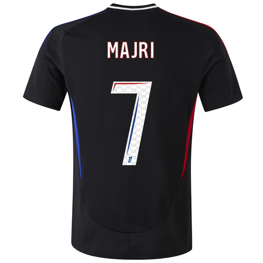 Hombre Camiseta Amel Majri #7 Negro 2ª Equipación 2024/25 La Camisa