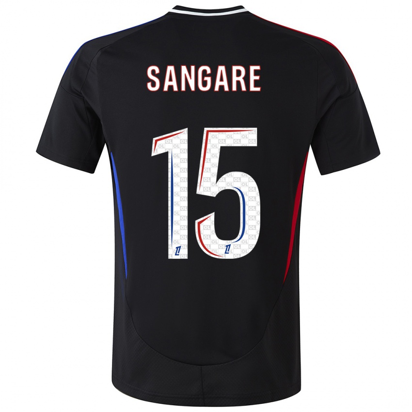 Hombre Camiseta Wassa Sangaré #15 Negro 2ª Equipación 2024/25 La Camisa