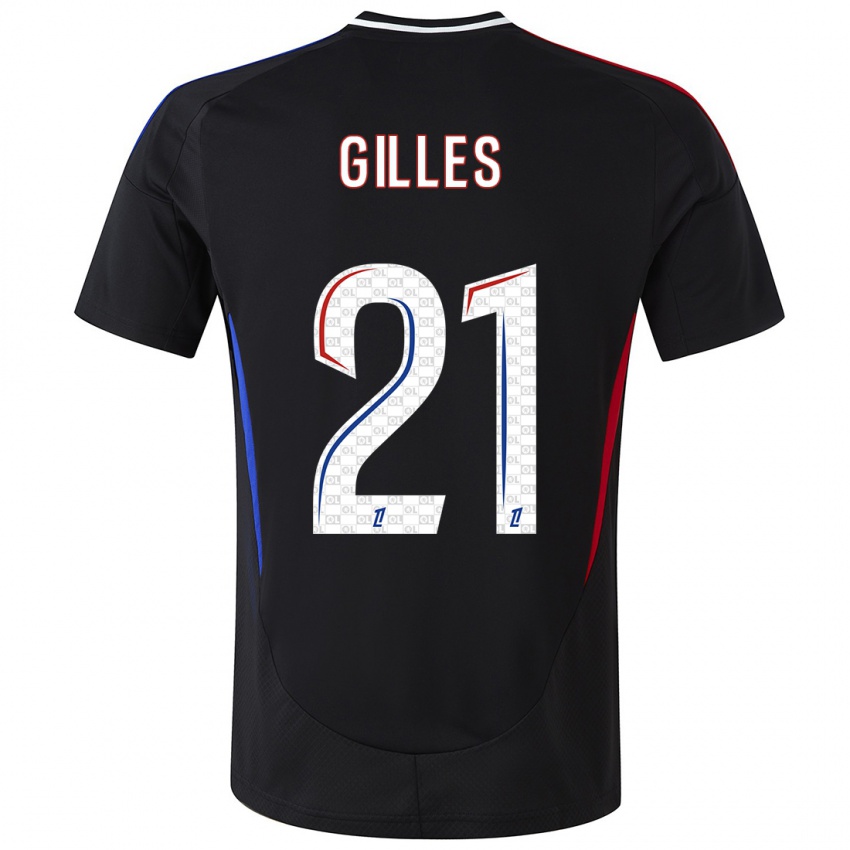 Hombre Camiseta Vanessa Gilles #21 Negro 2ª Equipación 2024/25 La Camisa