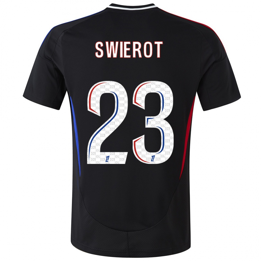 Hombre Camiseta Julie Swierot #23 Negro 2ª Equipación 2024/25 La Camisa