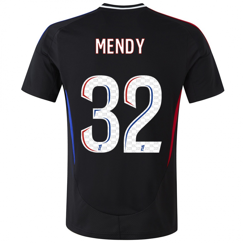 Hombre Camiseta Maeline Mendy #32 Negro 2ª Equipación 2024/25 La Camisa