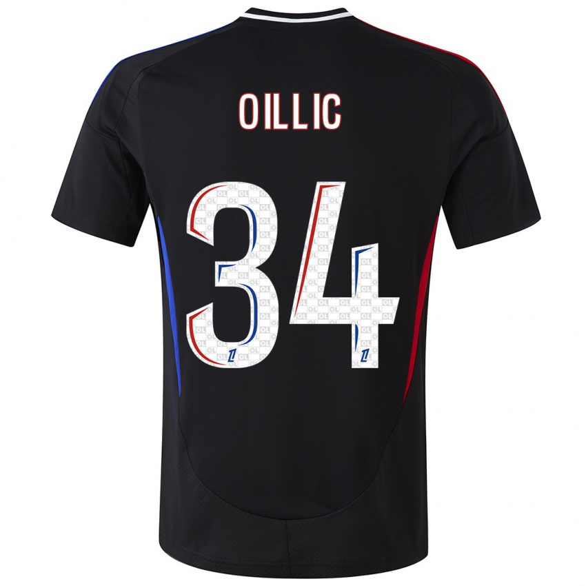 Hombre Camiseta Laureen Oillic #34 Negro 2ª Equipación 2024/25 La Camisa