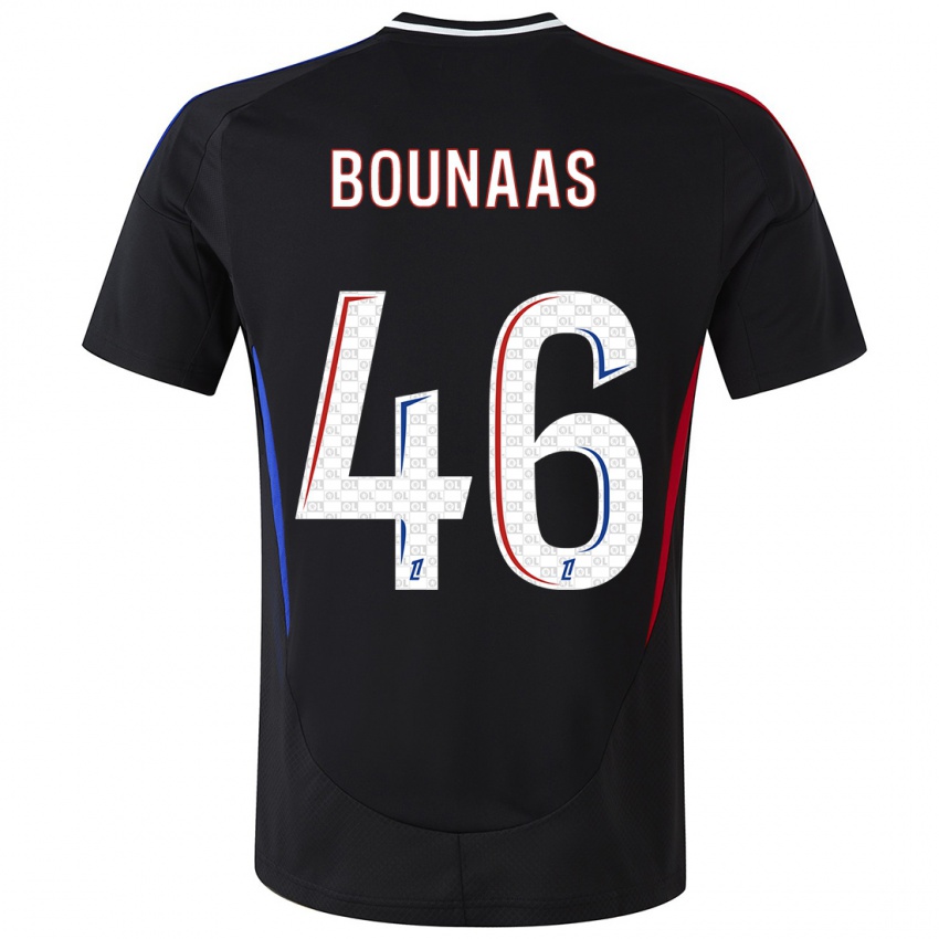 Hombre Camiseta Idris Bounaas #46 Negro 2ª Equipación 2024/25 La Camisa