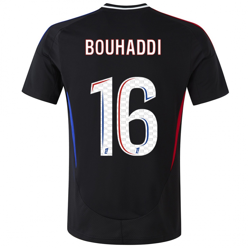 Hombre Camiseta Sarah Bouhaddi #16 Negro 2ª Equipación 2024/25 La Camisa