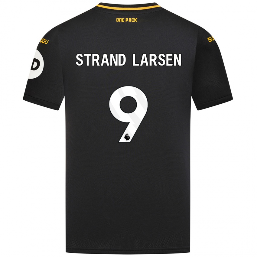 Hombre Camiseta Jørgen Strand Larsen #9 Negro 2ª Equipación 2024/25 La Camisa