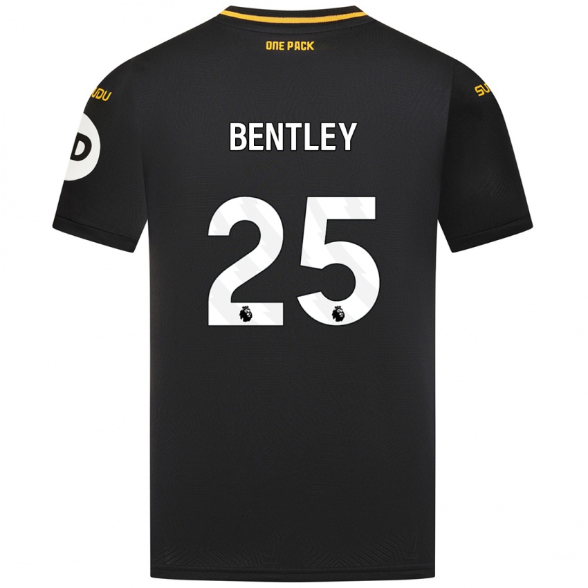 Hombre Camiseta Daniel Bentley #25 Negro 2ª Equipación 2024/25 La Camisa