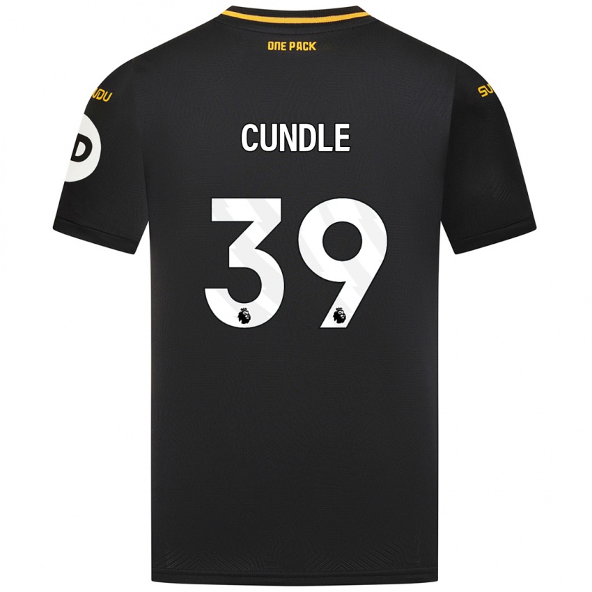 Hombre Camiseta Luke Cundle #39 Negro 2ª Equipación 2024/25 La Camisa