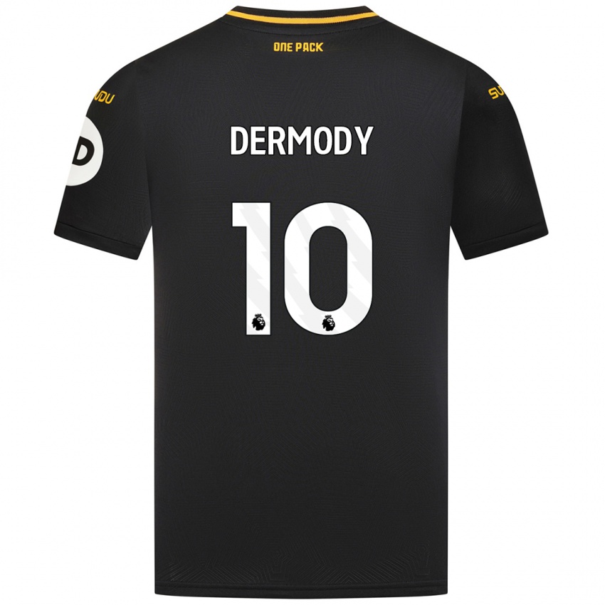 Hombre Camiseta Helen Dermody #10 Negro 2ª Equipación 2024/25 La Camisa