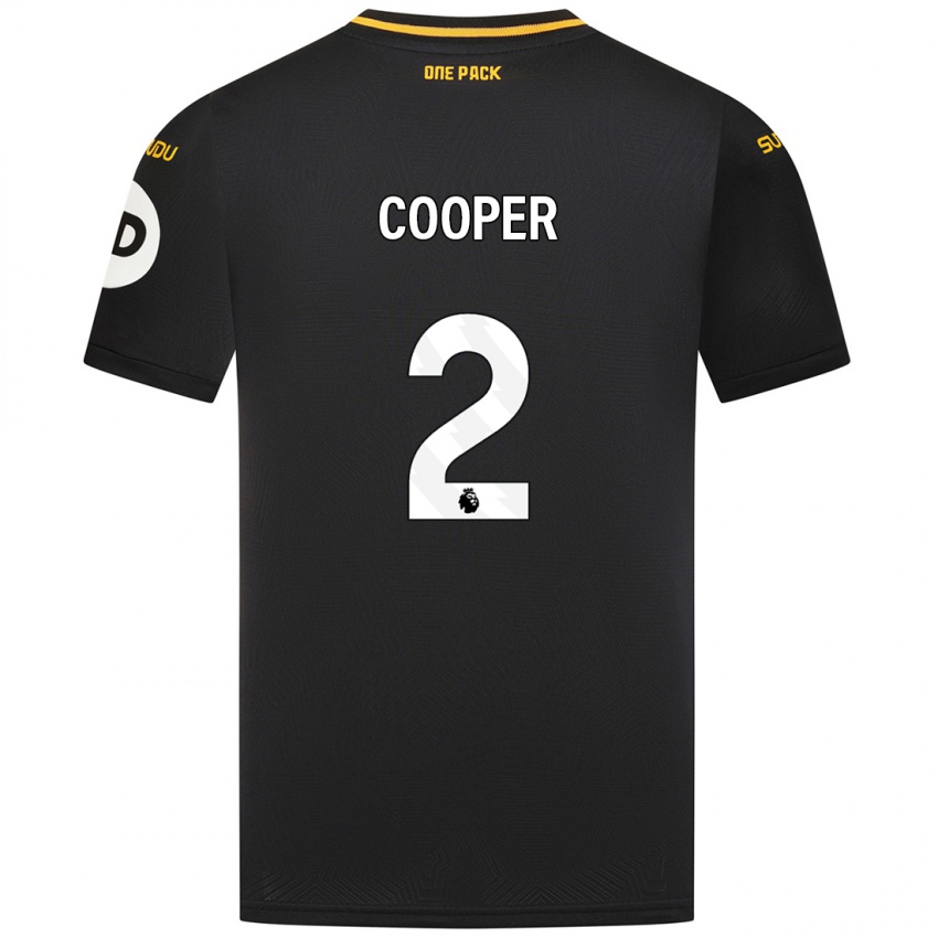 Hombre Camiseta Laura Cooper #2 Negro 2ª Equipación 2024/25 La Camisa