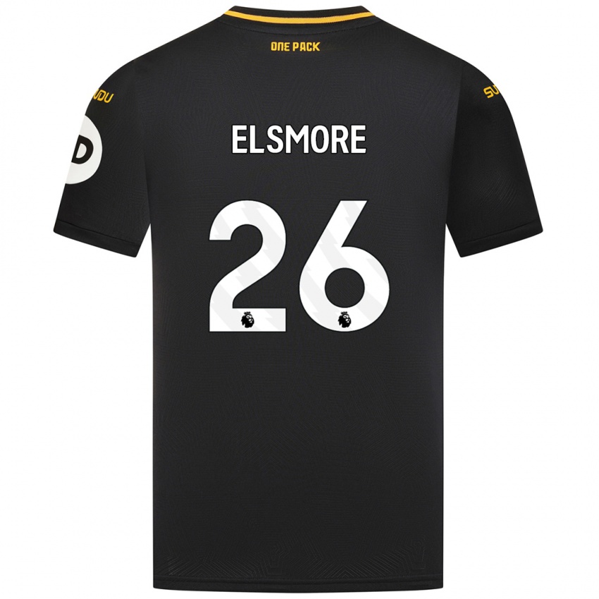 Hombre Camiseta Ria Elsmore #26 Negro 2ª Equipación 2024/25 La Camisa