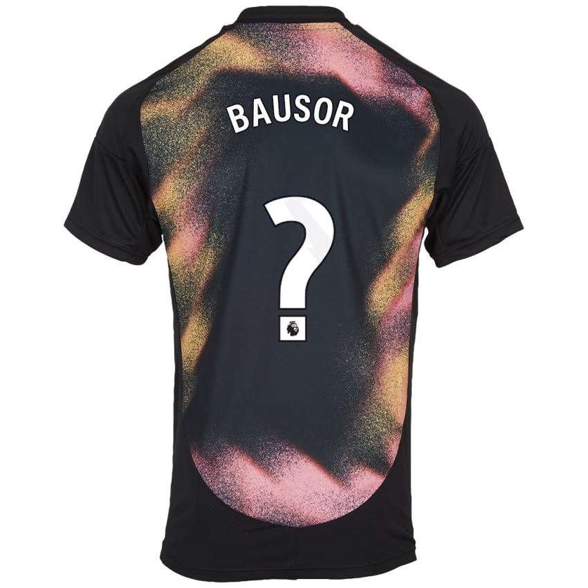 Hombre Camiseta Stevie Bausor #0 Negro Blanco 2ª Equipación 2024/25 La Camisa