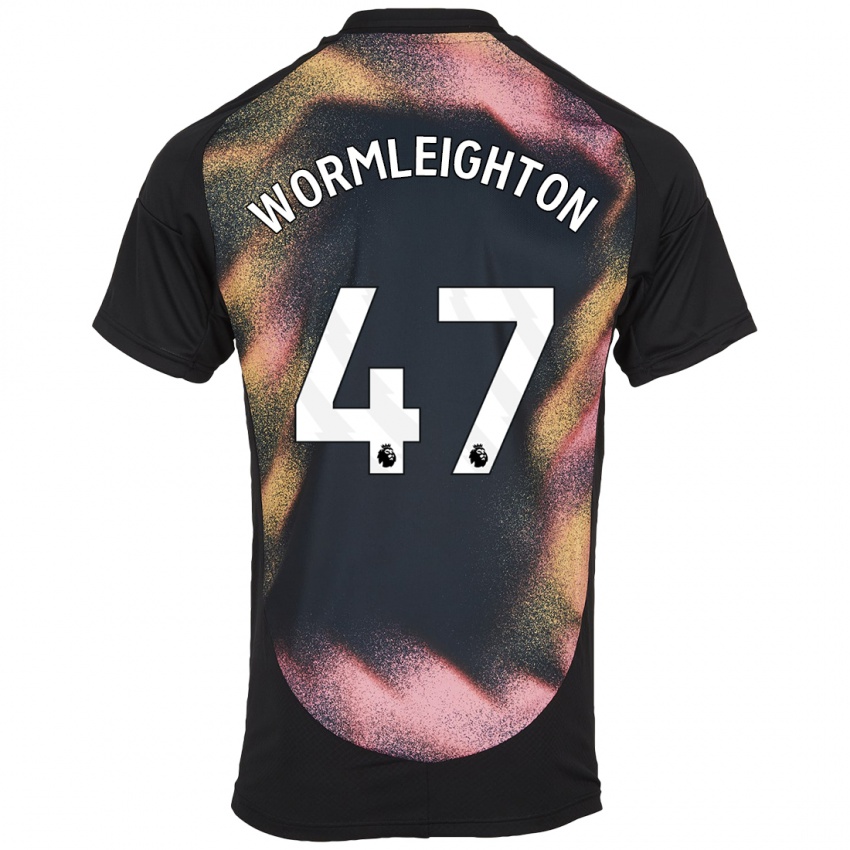 Hombre Camiseta Joe Wormleighton #47 Negro Blanco 2ª Equipación 2024/25 La Camisa