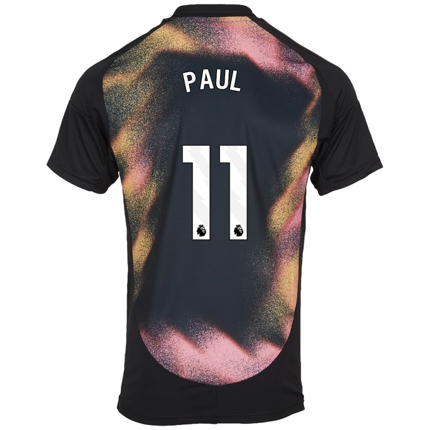 Hombre Camiseta Lachante Paul #11 Negro Blanco 2ª Equipación 2024/25 La Camisa