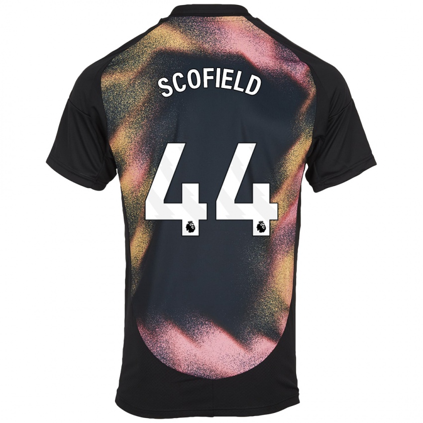 Hombre Camiseta Connie Scofield #44 Negro Blanco 2ª Equipación 2024/25 La Camisa