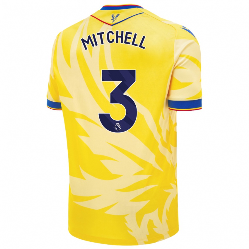 Hombre Camiseta Tyrick Mitchell #3 Amarillo 2ª Equipación 2024/25 La Camisa