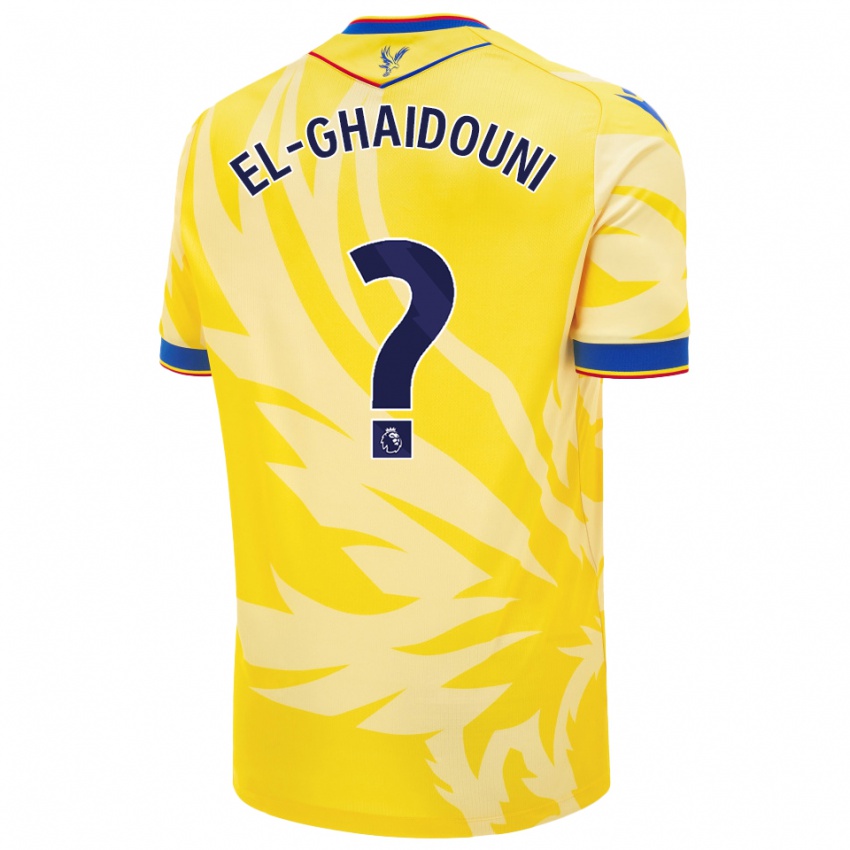 Hombre Camiseta Nabil El-Ghaidouni Taitt #0 Amarillo 2ª Equipación 2024/25 La Camisa