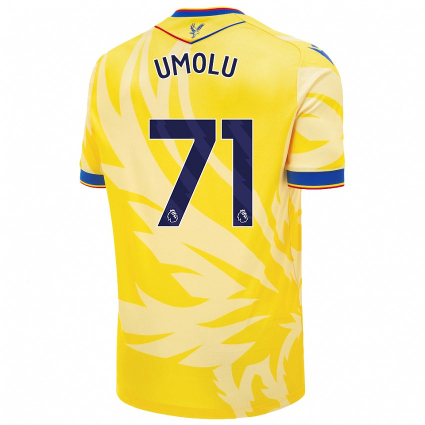 Hombre Camiseta Jemiah Umolu #71 Amarillo 2ª Equipación 2024/25 La Camisa