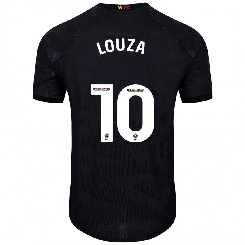 Hombre Camiseta Imrân Louza #10 Negro Blanco 2ª Equipación 2024/25 La Camisa