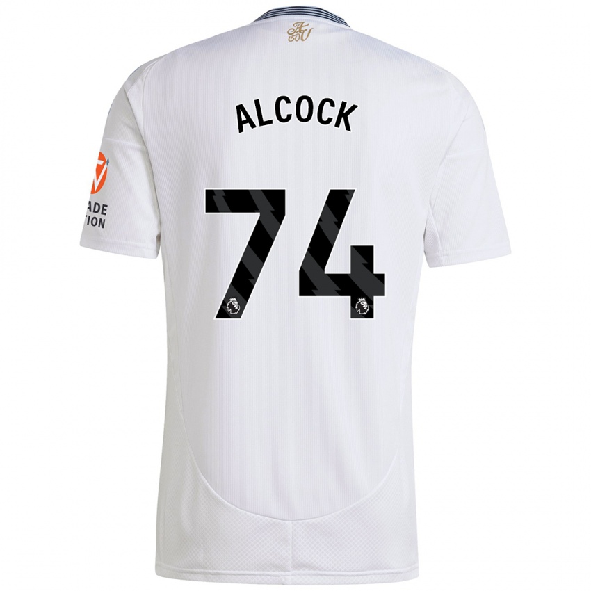 Hombre Camiseta Todd Alcock #74 Blanco 2ª Equipación 2024/25 La Camisa