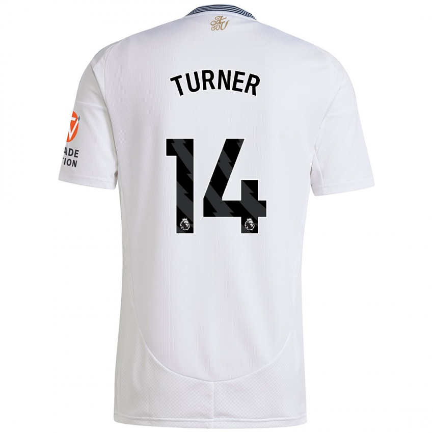 Hombre Camiseta Danielle Turner #14 Blanco 2ª Equipación 2024/25 La Camisa