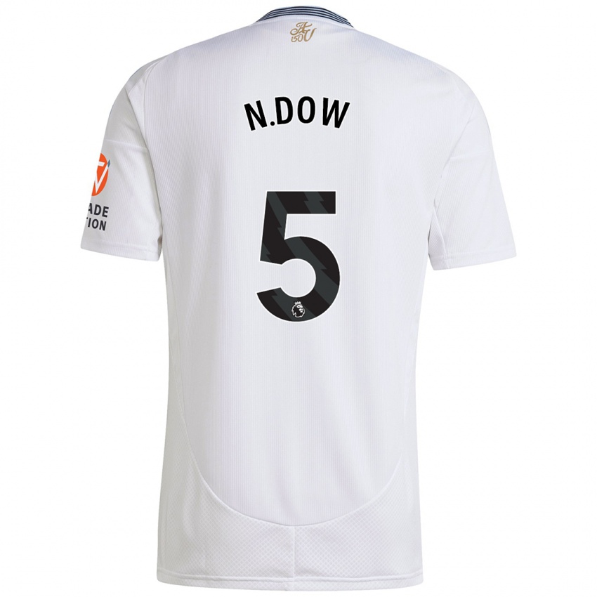 Hombre Camiseta Elisha N'dow #5 Blanco 2ª Equipación 2024/25 La Camisa