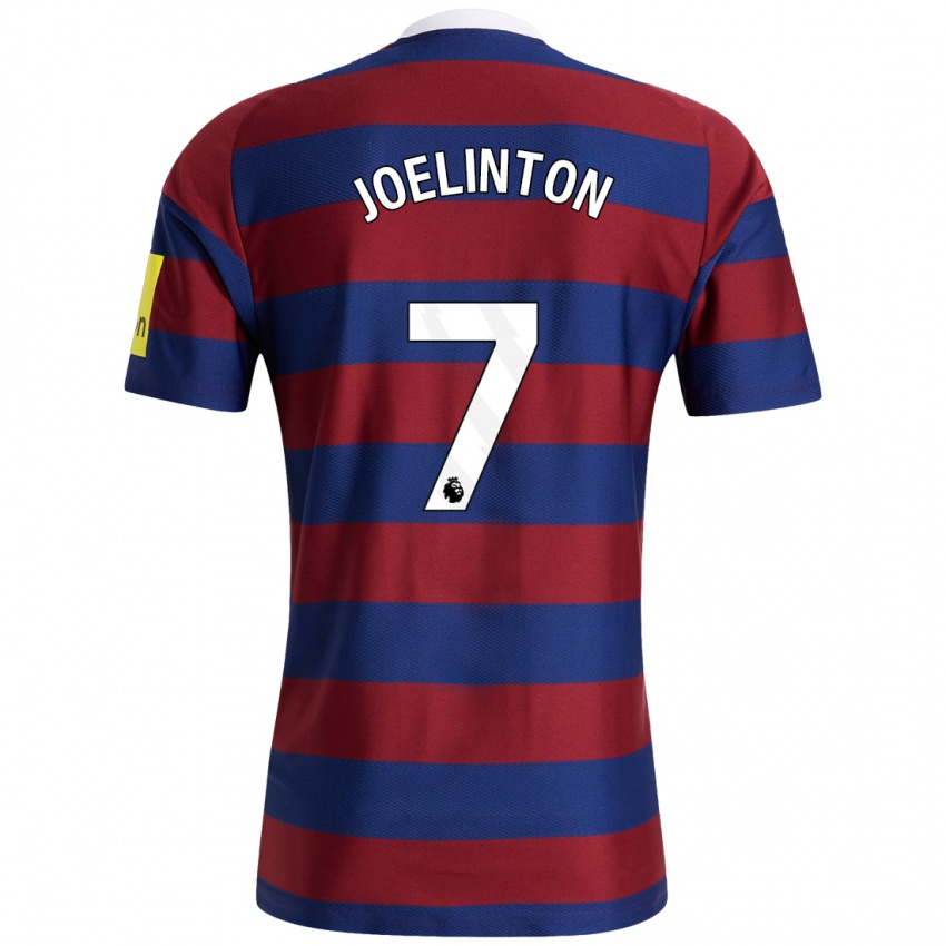 Hombre Camiseta Joelinton #7 Burdeos Azul Marino 2ª Equipación 2024/25 La Camisa