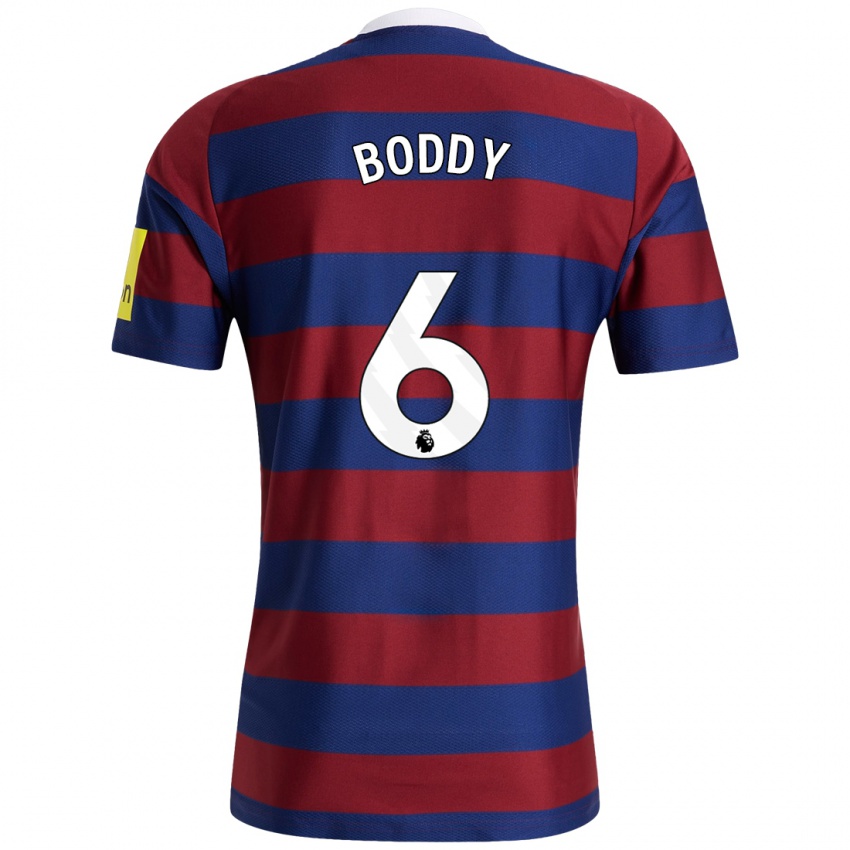 Hombre Camiseta Elysia Boddy #6 Burdeos Azul Marino 2ª Equipación 2024/25 La Camisa