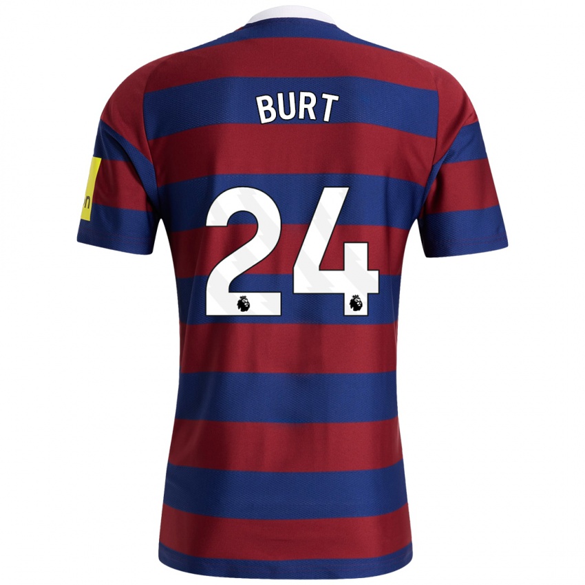 Hombre Camiseta Daisy Burt #24 Burdeos Azul Marino 2ª Equipación 2024/25 La Camisa