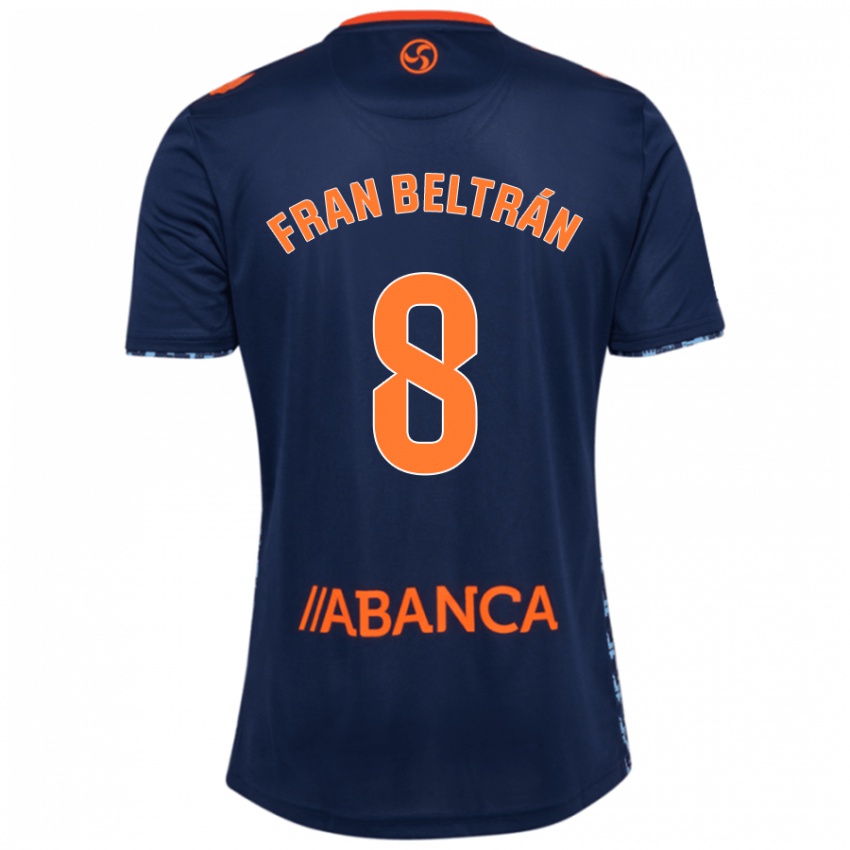 Hombre Camiseta Fran Beltran #8 Azul Marino 2ª Equipación 2024/25 La Camisa