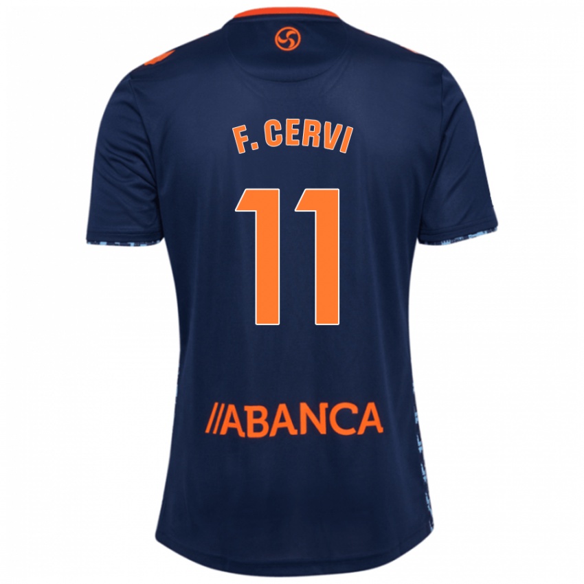 Hombre Camiseta Franco Cervi #11 Azul Marino 2ª Equipación 2024/25 La Camisa