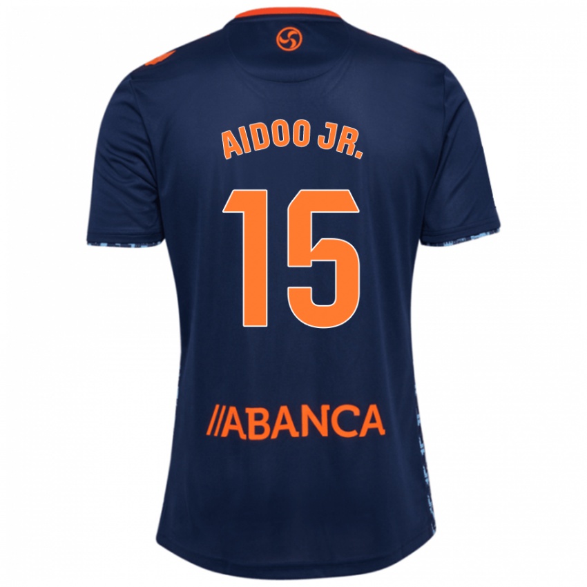 Hombre Camiseta Joseph Aidoo #15 Azul Marino 2ª Equipación 2024/25 La Camisa