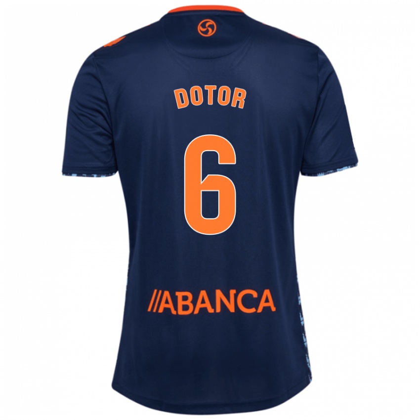 Hombre Camiseta Carlos Dotor #6 Azul Marino 2ª Equipación 2024/25 La Camisa