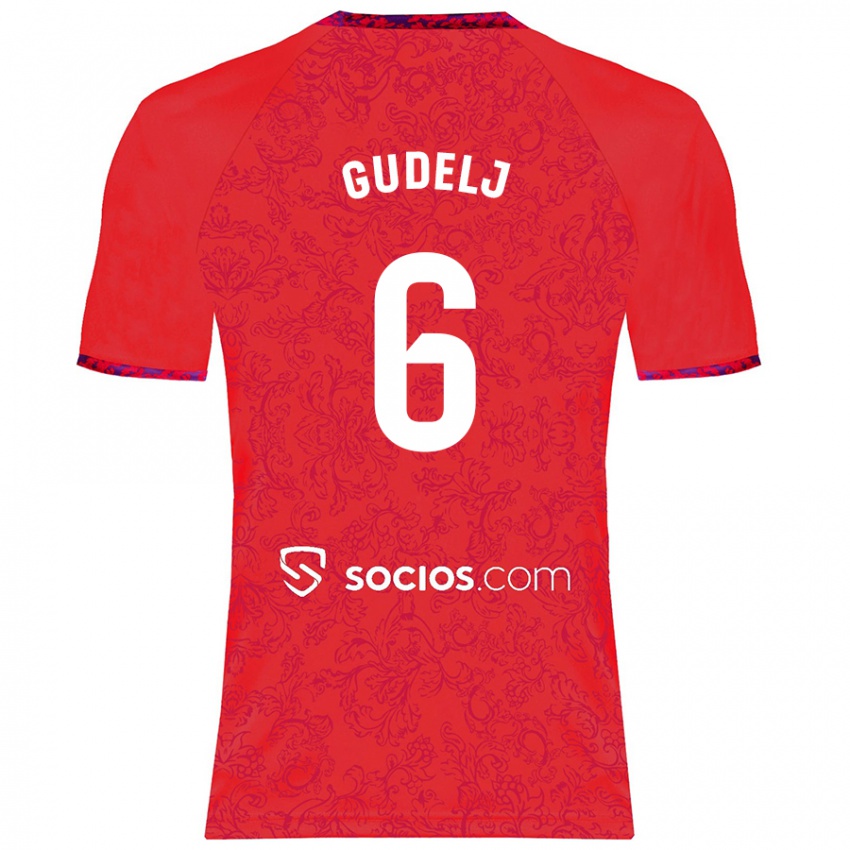 Hombre Camiseta Nemanja Gudelj #6 Rojo 2ª Equipación 2024/25 La Camisa