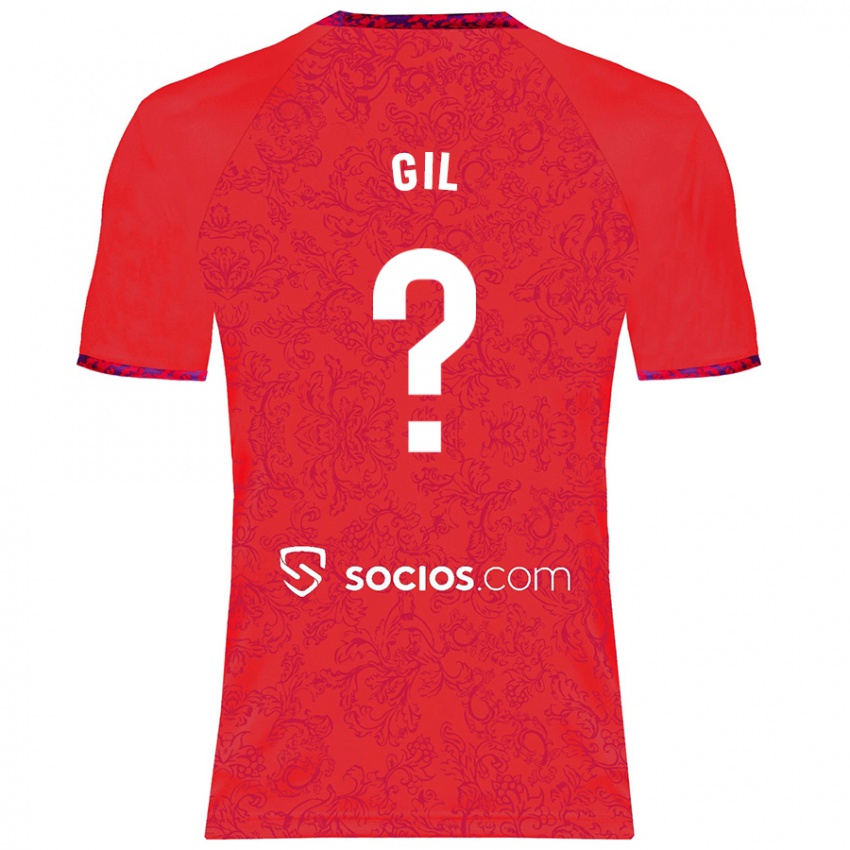 Hombre Camiseta Dani Gil #0 Rojo 2ª Equipación 2024/25 La Camisa