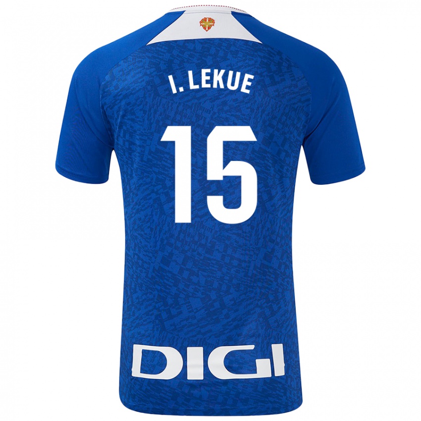 Hombre Camiseta Inigo Lekue #15 Azul Real 2ª Equipación 2024/25 La Camisa