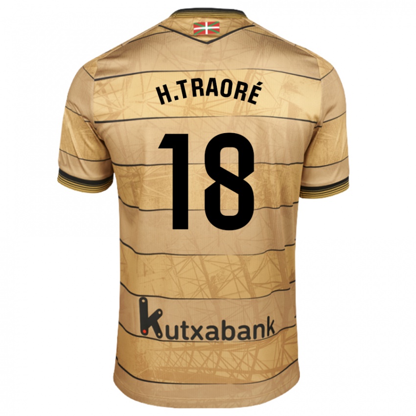 Hombre Camiseta Hamari Traore #18 Marrón 2ª Equipación 2024/25 La Camisa