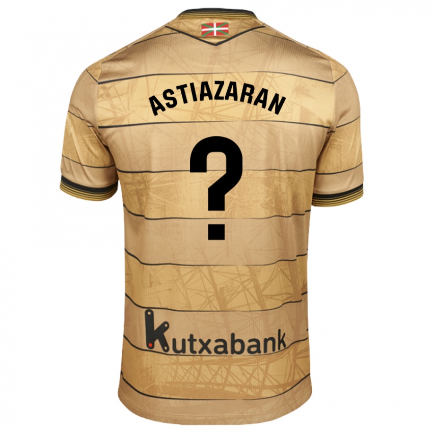 Hombre Camiseta Lander Astiazaran #0 Marrón 2ª Equipación 2024/25 La Camisa