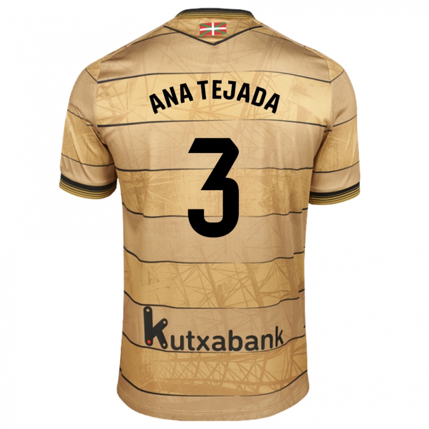 Hombre Camiseta Ana Tejada Jiménez #3 Marrón 2ª Equipación 2024/25 La Camisa