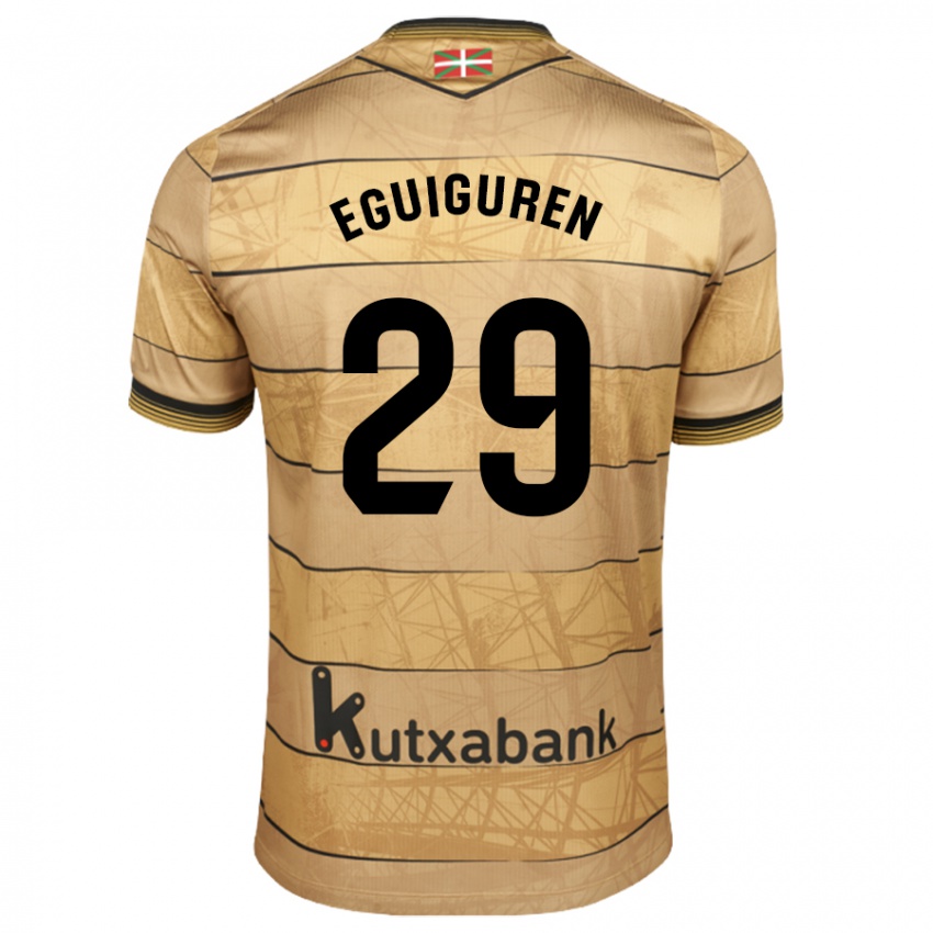 Hombre Camiseta Intza Eguiguren Beraza #29 Marrón 2ª Equipación 2024/25 La Camisa