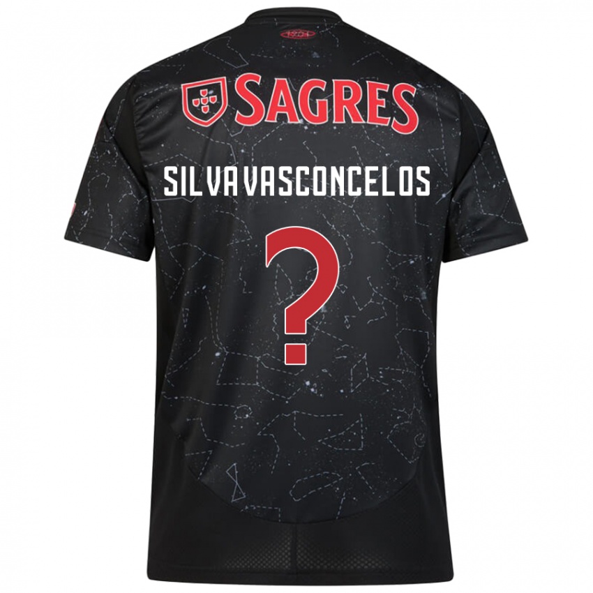 Hombre Camiseta Martim Silva Vasconcelos #0 Negro Rojo 2ª Equipación 2024/25 La Camisa